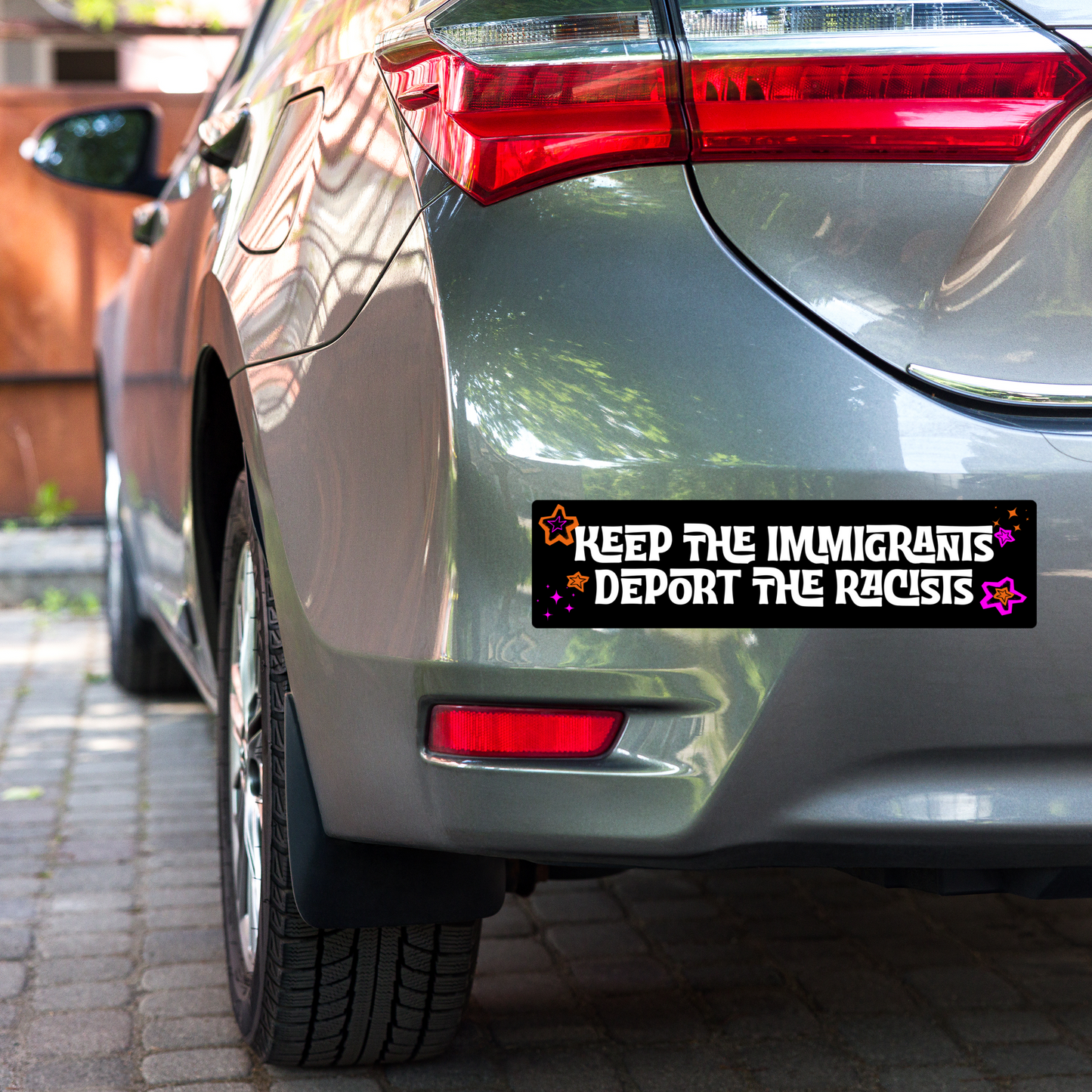 “Keep the Immigrants, Deport the Racists” Sticker – Anti-Racist Political Sticker | Pro-Immigrant Activist Decal