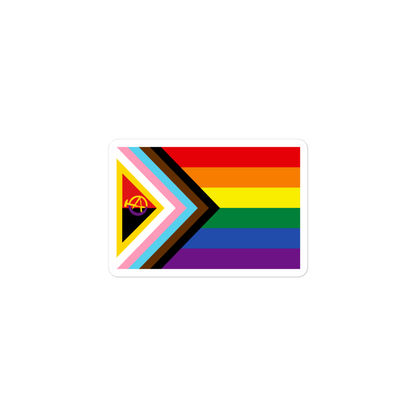 🌈 Pride Stickers - Queer Liberation Flag • Anarchist + Intersex Edition