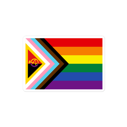 🌈 Pride Stickers - Queer Liberation Flag • Anarchist + Intersex Edition