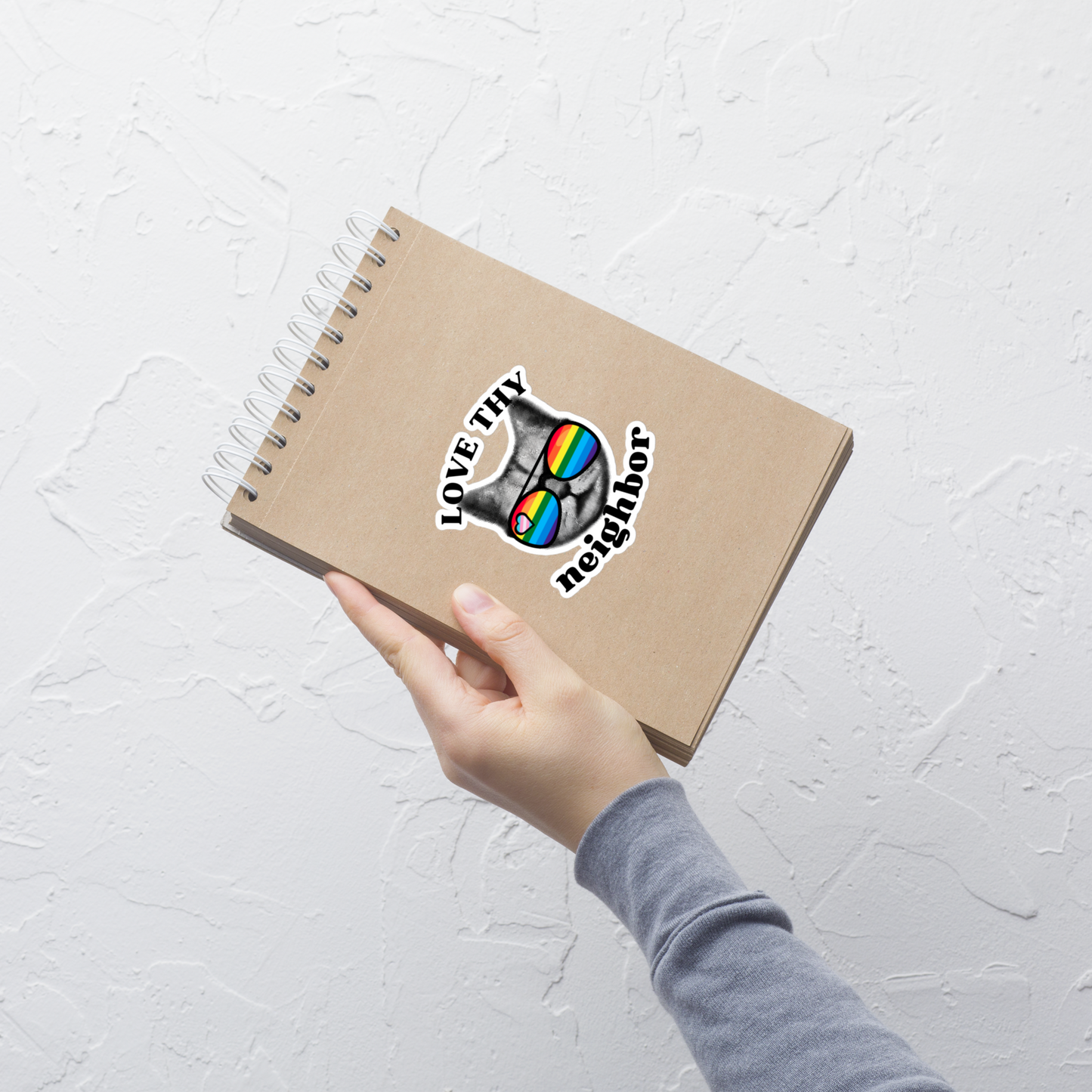🌈✨ Love Thy Neighbor • Kiss-Cut Stickers