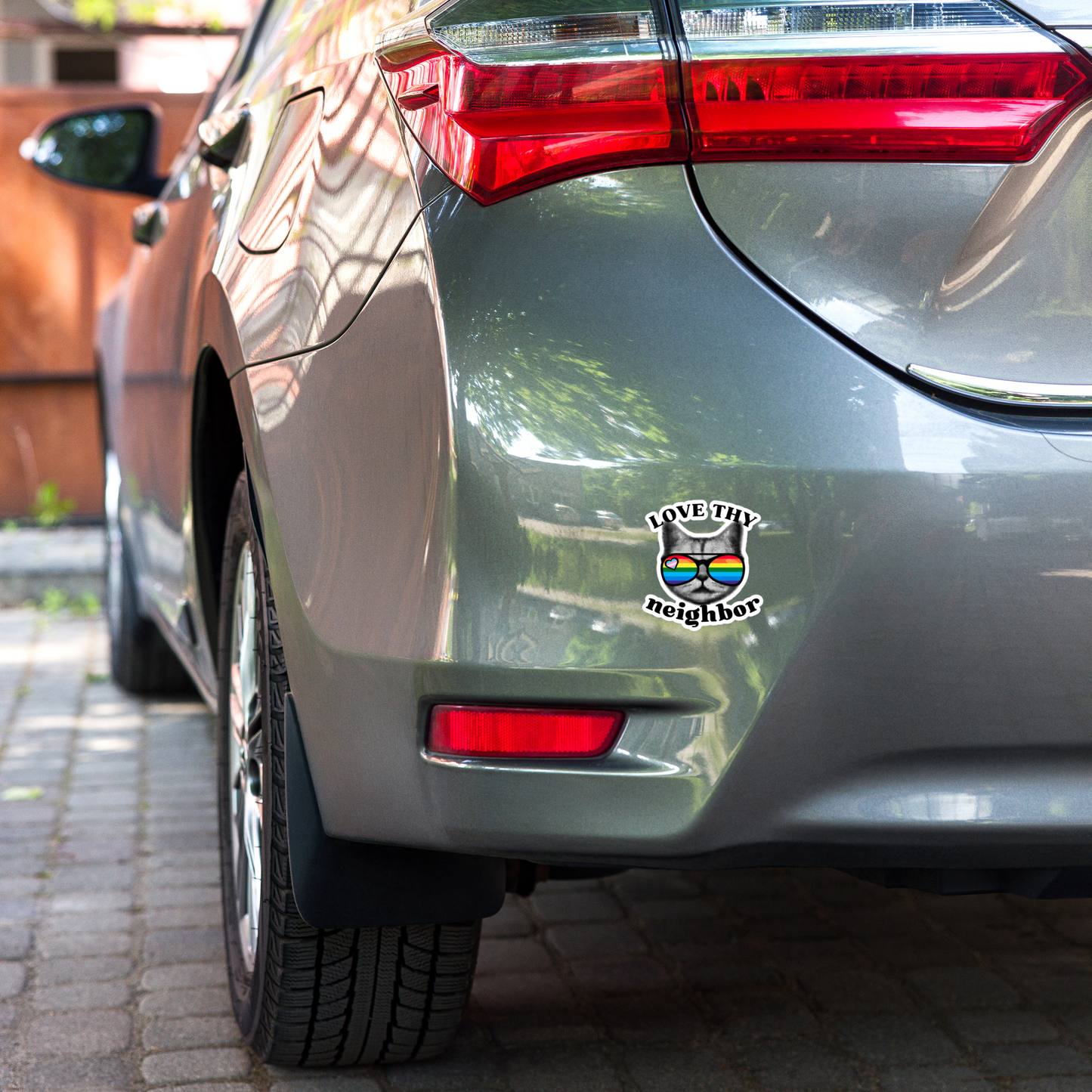 🌈✨ Love Thy Neighbor • Kiss-Cut Stickers