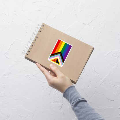 🌈 Pride Stickers - Queer Liberation Flag • Anarchist + Intersex Edition