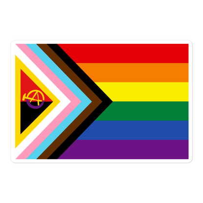 🌈 Pride Stickers - Queer Liberation Flag • Anarchist + Intersex Edition