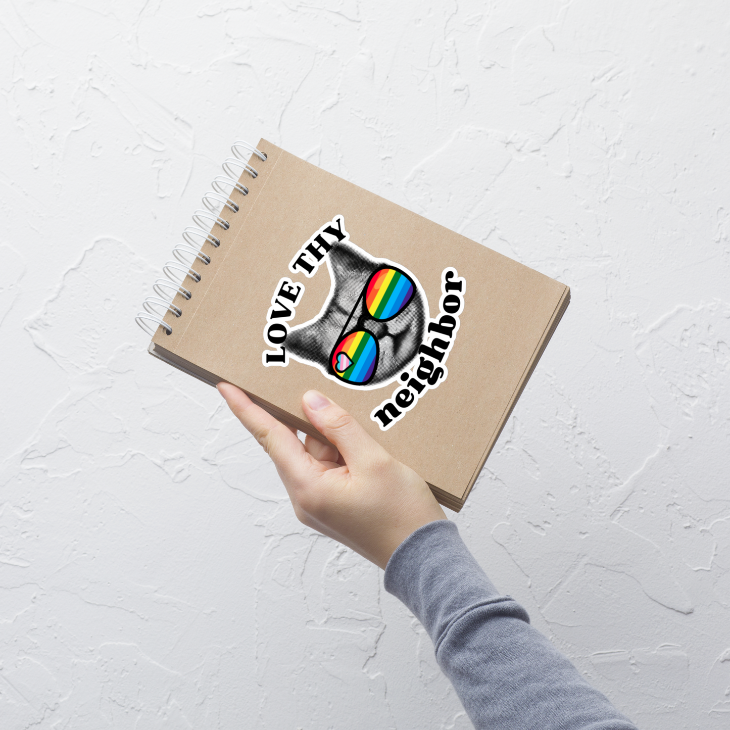 🌈✨ Love Thy Neighbor • Kiss-Cut Stickers