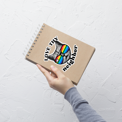 🌈✨ Love Thy Neighbor • Kiss-Cut Stickers