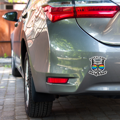 🌈✨ Love Thy Neighbor • Kiss-Cut Stickers
