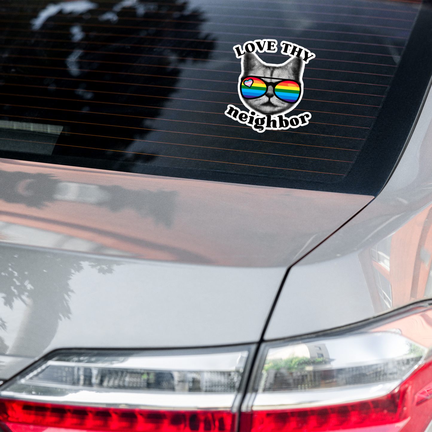 🌈✨ Love Thy Neighbor • Kiss-Cut Stickers