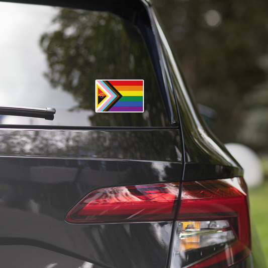 🌈 Pride Stickers - Queer Liberation Flag • Anarchist + Intersex Edition