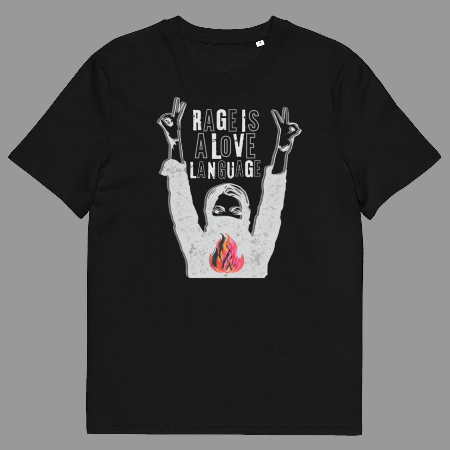Rage Is a Love Language — Unisex organic cotton t-shirt