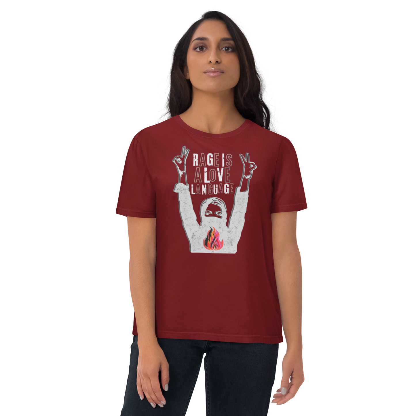 Rage Is a Love Language — Unisex organic cotton t-shirt