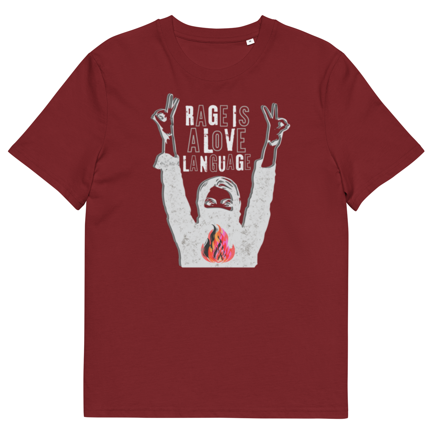 Rage Is a Love Language — Unisex organic cotton t-shirt