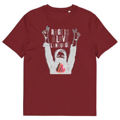 Rage Is a Love Language — Unisex organic cotton t-shirt