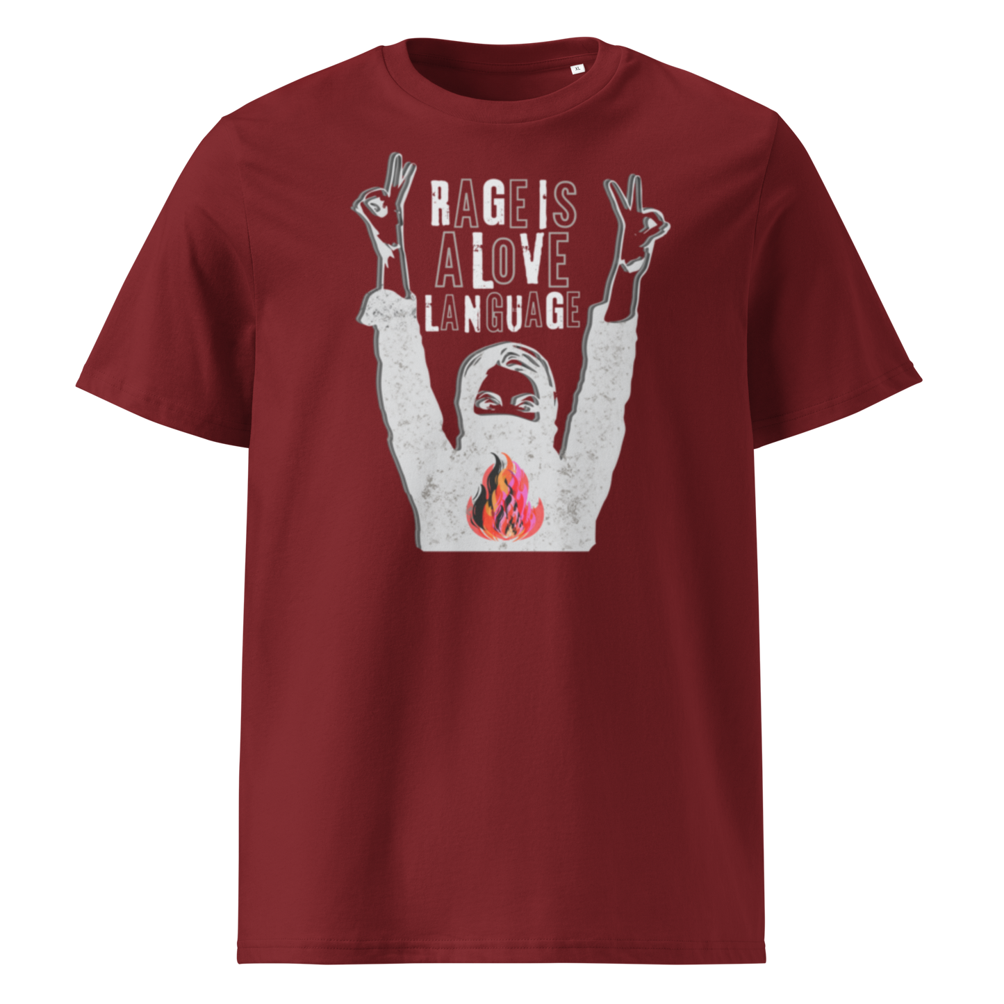 Rage Is a Love Language — Unisex organic cotton t-shirt