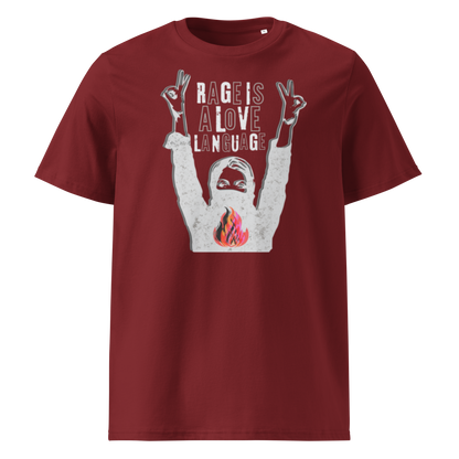 Rage Is a Love Language — Unisex organic cotton t-shirt