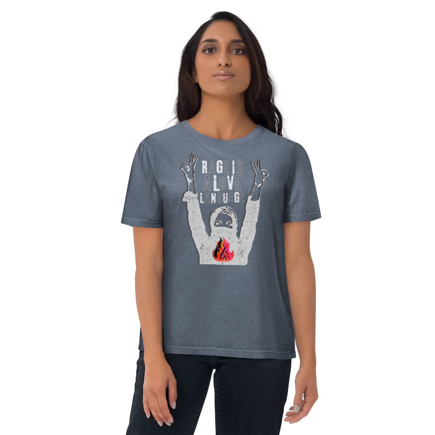 Rage Is a Love Language — Unisex organic cotton t-shirt