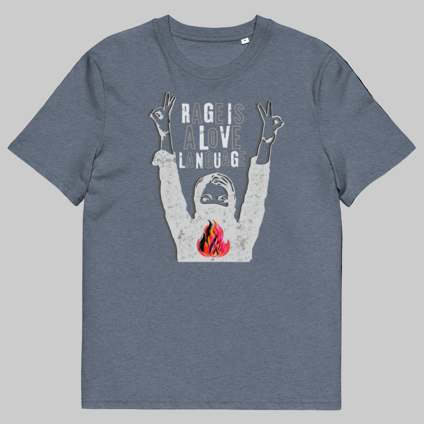 Rage Is a Love Language — Unisex organic cotton t-shirt