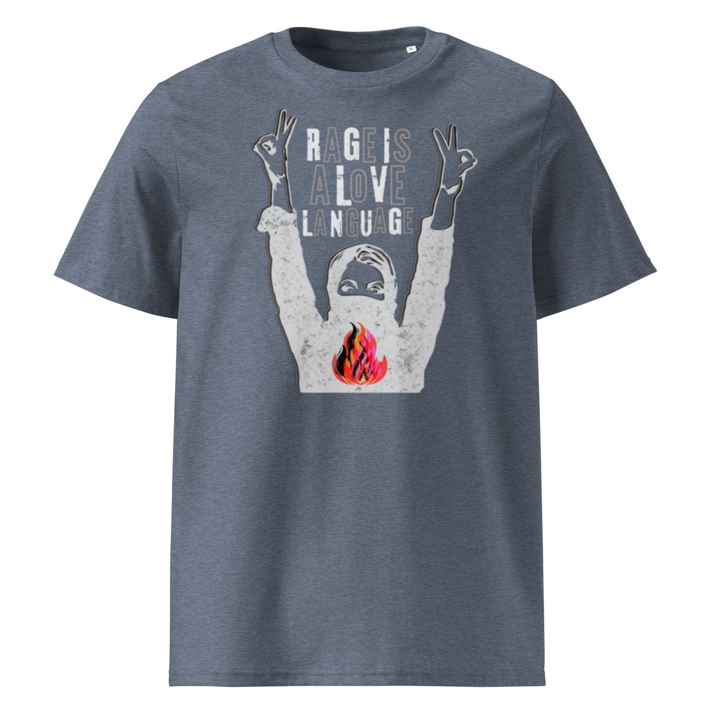 Rage Is a Love Language — Unisex organic cotton t-shirt