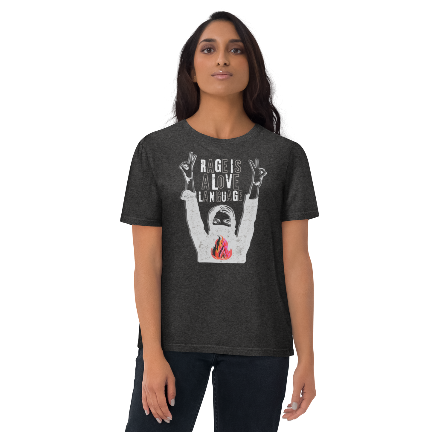 Rage Is a Love Language — Unisex organic cotton t-shirt