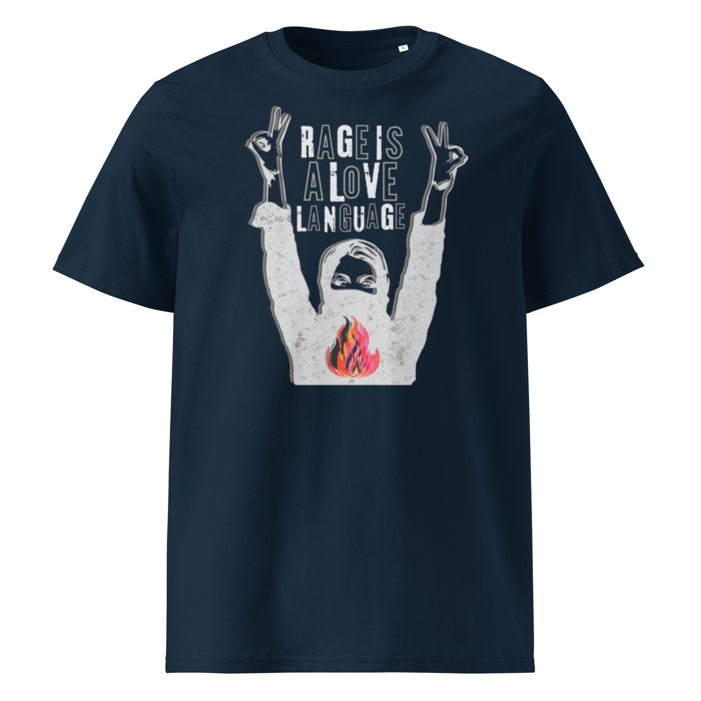 Rage Is a Love Language — Unisex organic cotton t-shirt