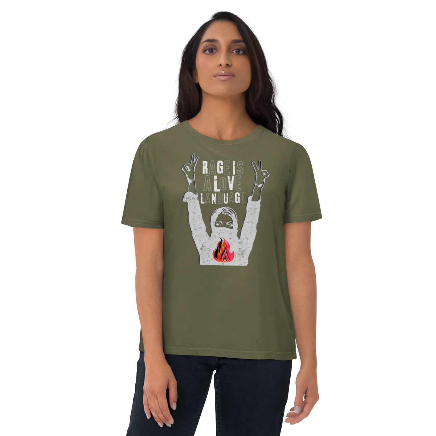 Rage Is a Love Language — Unisex organic cotton t-shirt