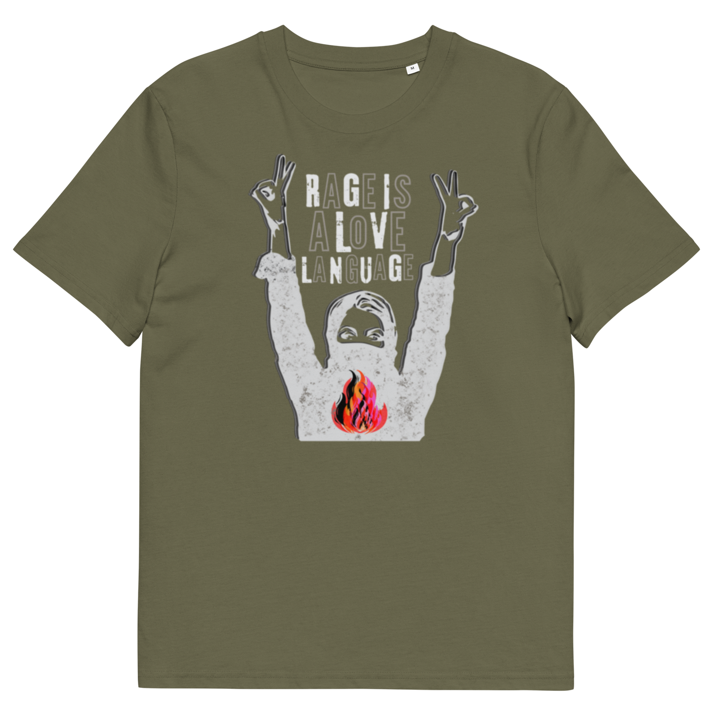 Rage Is a Love Language — Unisex organic cotton t-shirt