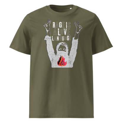 Rage Is a Love Language — Unisex organic cotton t-shirt