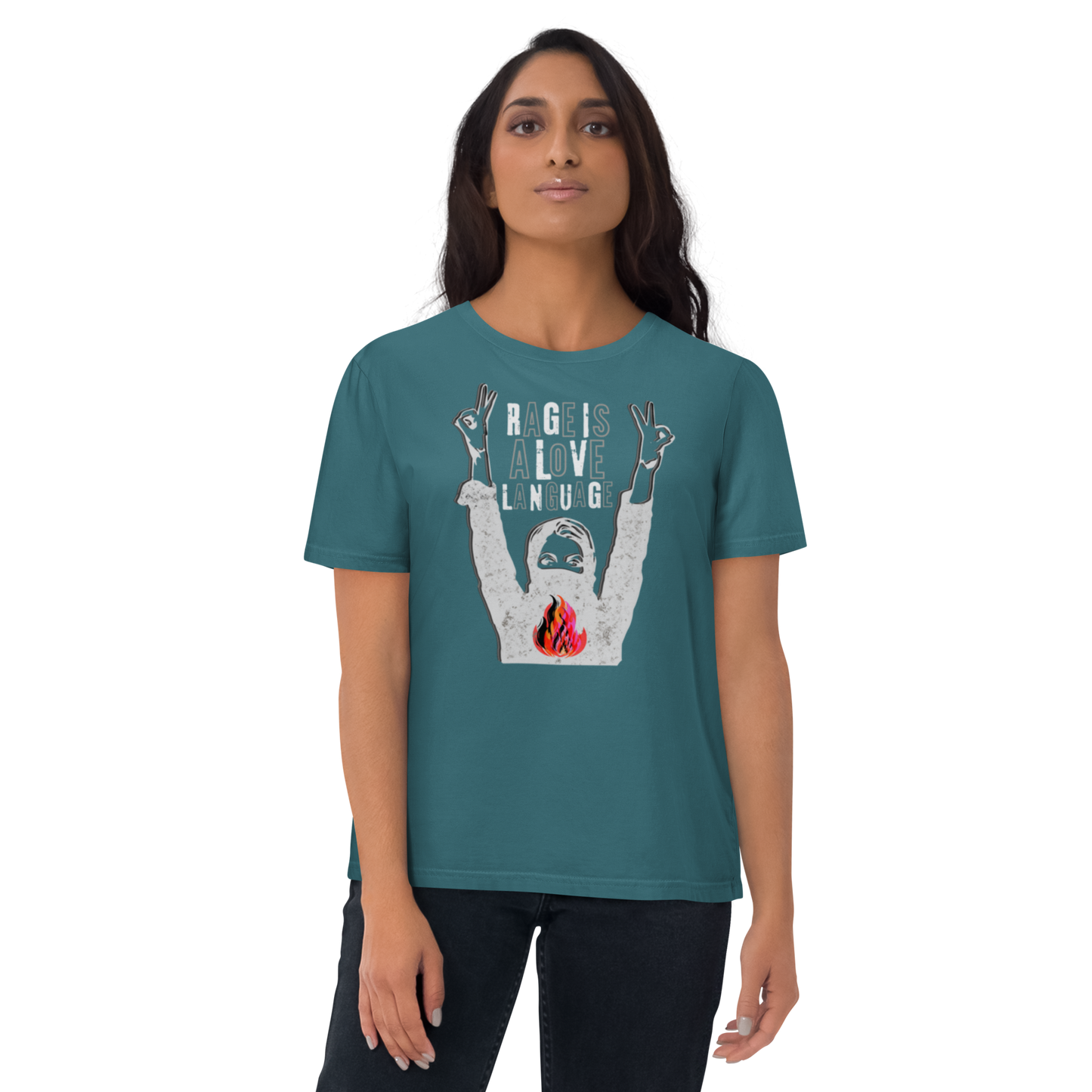 Rage Is a Love Language — Unisex organic cotton t-shirt