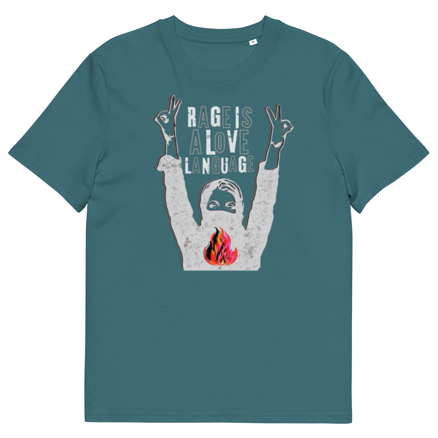 Rage Is a Love Language — Unisex organic cotton t-shirt