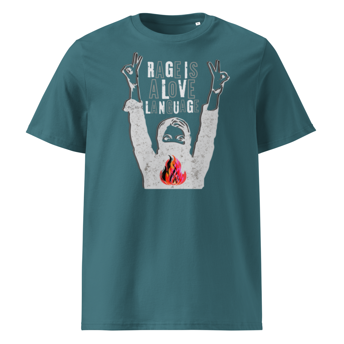 Rage Is a Love Language — Unisex organic cotton t-shirt