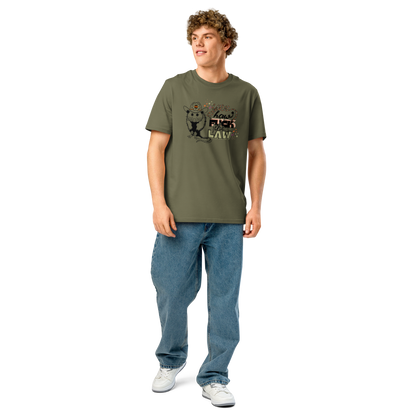 Yeehaw, Fuck the Law — Organic Ribbed-Neck Tee (Up to 5XL)