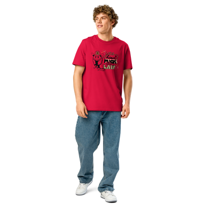 Yeehaw, Fuck the Law — Organic Ribbed-Neck Tee (Up to 5XL)