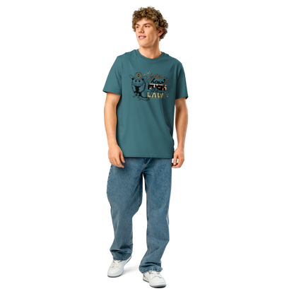 Yeehaw, Fuck the Law — Organic Ribbed-Neck Tee (Up to 5XL)